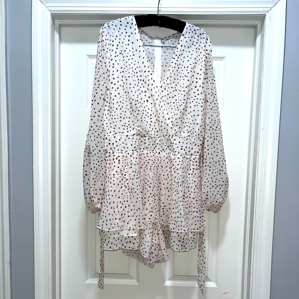 Printed chiffon romper